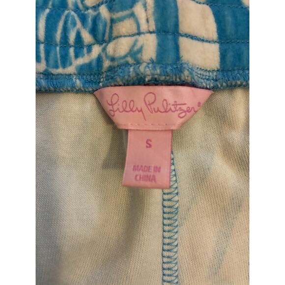 Y2K Lilly Pulitzer Pisces Jogger Fish Print Joe Fish Mimosa Pants Soft Velour S - Picture 3 of 14